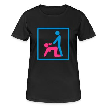 Kamasutra - Doggy Style - T-shirt respirant Femme - noir - Devant - AI Model Female 172 light (172cm)