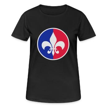 france royaliste 01 - T-shirt respirant Femme - noir - Devant - AI Model Female 172 light (172cm)