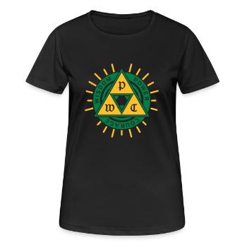Triangle Emblème - T-shirt respirant Femme - noir - Devant - AI Model Female 172 light (172cm)