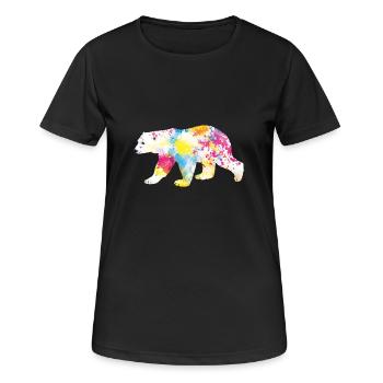 polar bear - Frauen T-Shirt atmungsaktiv - Schwarz - Vorne - AI Model Female 172 light (172cm)