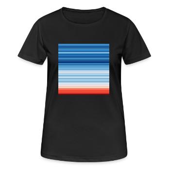 Warming Stripes | Scientists for Future - Women's Breathable T-Shirt - black - Front - AI Model Female 172 light (172cm)