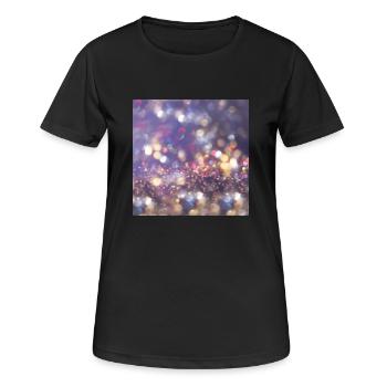Glitter Light Bokeh - Frauen T-Shirt atmungsaktiv - Schwarz - Vorne - AI Model Female 172 light (172cm)