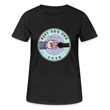 Best Dog Dad Ever - Man Vintage Edition - Frauen T-Shirt atmungsaktiv - Schwarz - Vorne - AI Model Female 172 light (172cm)