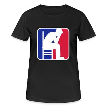 Logo de sport de dépression - T-shirt respirant Femme - noir - Devant - AI Model Female 172 light (172cm)