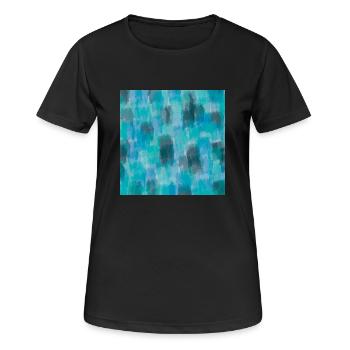 Abstrakte Fliesen grün Druck Hintergrund Cool Present - Frauen T-Shirt atmungsaktiv - Schwarz - Vorne - AI Model Female 172 light (172cm)