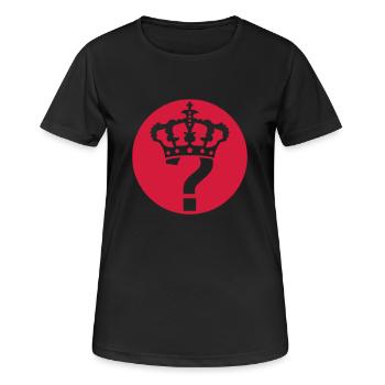 Couronne d’icône de point d’interrogation - T-shirt respirant Femme - noir - Devant - AI Model Female 172 light (172cm)