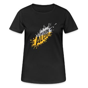 Spritzer May Contain Alcohol - Frauen T-Shirt atmungsaktiv - Schwarz - Vorne - AI Model Female 172 light (172cm)