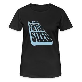 Pas court taille amusante - T-shirt respirant Femme - noir - Devant - AI Model Female 172 light (172cm)