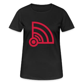 Verbindungsprobleme kein Wifi Logo - Frauen T-Shirt atmungsaktiv - Schwarz - Vorne - AI Model Female 172 light (172cm)