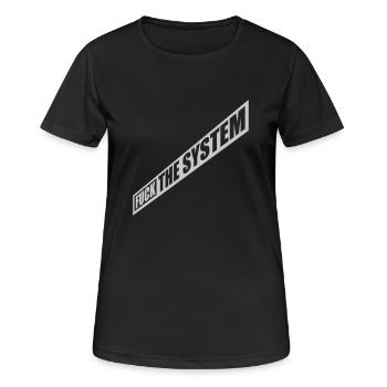 La révolution baise le système - T-shirt respirant Femme - noir - Devant - AI Model Female 172 light (172cm)