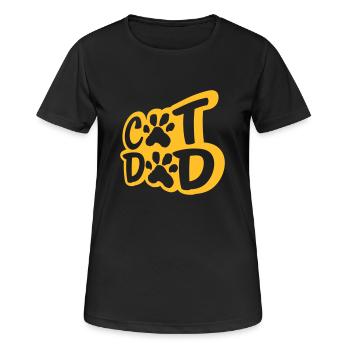 Logo Chats Papa Paw - T-shirt respirant Femme - noir - Devant - AI Model Female 172 light (172cm)