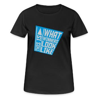 À quoi ressemblent les gagnants - T-shirt respirant Femme - noir - Devant - AI Model Female 172 light (172cm)