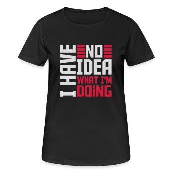 Aucune idée - T-shirt respirant Femme - noir - Devant - AI Model Female 172 light (172cm)