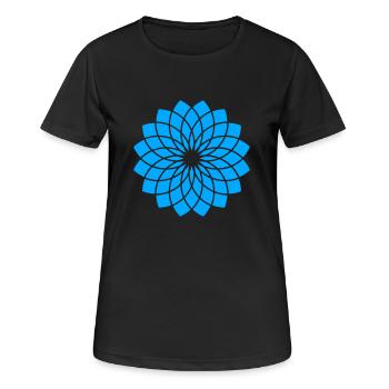Blue Lotus - Frauen T-Shirt atmungsaktiv - Schwarz - Vorne - AI Model Female 172 light (172cm)