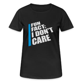 Je me fiche des faits - T-shirt respirant Femme - noir - Devant - AI Model Female 172 light (172cm)