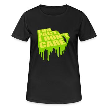 Je me fiche des faits - T-shirt respirant Femme - noir - Devant - AI Model Female 172 light (172cm)