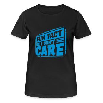 Je me fiche des faits - T-shirt respirant Femme - noir - Devant - AI Model Female 172 light (172cm)