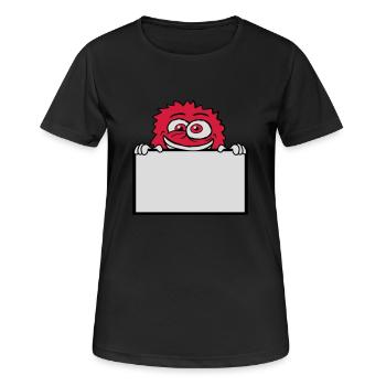 Schild zeigen wahnsinniges Monster - Frauen T-Shirt atmungsaktiv - Schwarz - Vorne - AI Model Female 172 light (172cm)