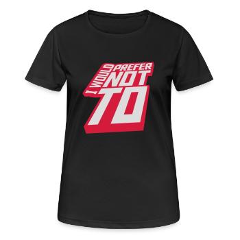 I prefer not to - Women's Breathable T-Shirt - black - Front - AI Model Female 172 light (172cm)