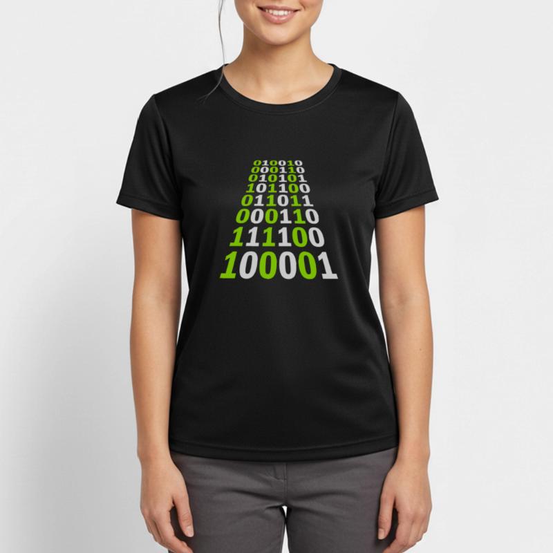 Langage de programme de code binaire T-shirt respirant Femme