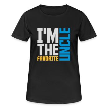 at The Favorite Uncle - Women's Breathable T-Shirt - black - Front - AI Model Female 172 light (172cm)
