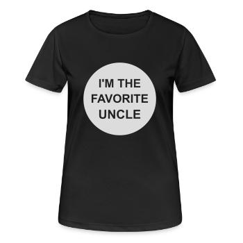 at The Favorite Uncle - Women's Breathable T-Shirt - black - Front - AI Model Female 172 light (172cm)
