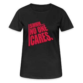 chut personne ne s’en soucie - T-shirt respirant Femme - noir - Devant - AI Model Female 172 light (172cm)