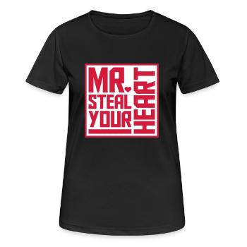 Mr steal your heart - Women's Breathable T-Shirt - black - Front - AI Model Female 172 light (172cm)