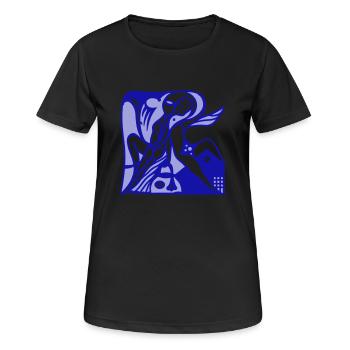 Treue Unterstützung. Verbundenheit und Rückhalt - Frauen T-Shirt atmungsaktiv - Schwarz - Vorne - AI Model Female 172 light (172cm)