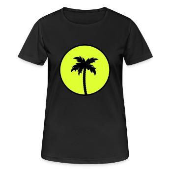 Conception de palmiers - T-shirt respirant Femme - noir - Devant - AI Model Female 172 light (172cm)