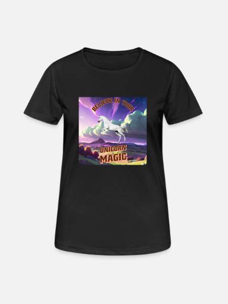 Believe in your Unicorn Magic... - Women's Breathable T-Shirt - black
