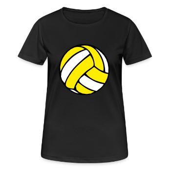 Beachvolleyball Beachball 2510 - Frauen T-Shirt atmungsaktiv - Schwarz - Vorne - AI Model Female 172 light (172cm)