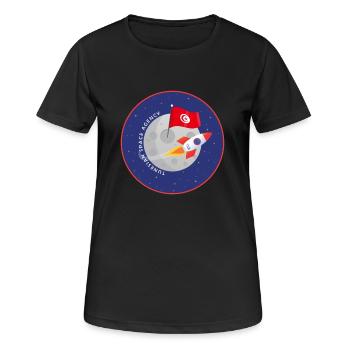 Agence spatiale tunisienne - T-shirt respirant Femme - noir - Devant - AI Model Female 172 light (172cm)