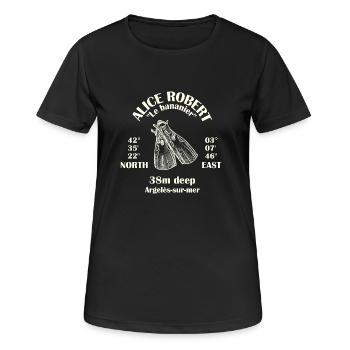 I can't, I have wreck diving. - Women's Breathable T-Shirt - black - Front - AI Model Female 172 light (172cm)