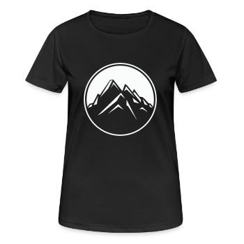 montagnes - T-shirt respirant Femme - noir - Devant - AI Model Female 172 light (172cm)