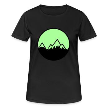 Montagnes - T-shirt respirant Femme - noir - Devant - AI Model Female 172 light (172cm)