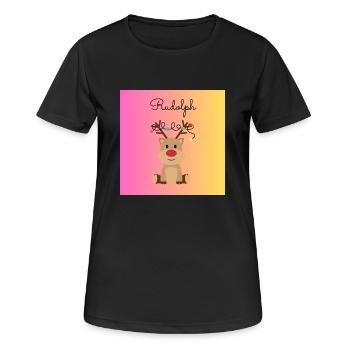 Rudolph - T-shirt respirant Femme - noir - Devant - AI Model Female 172 light (172cm)