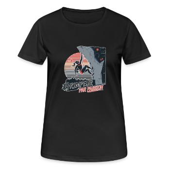 Grimpeur Par passion - T-shirt respirant Femme - noir - Devant - AI Model Female 172 light (172cm)