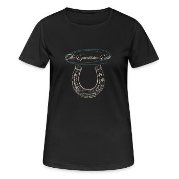 Horseshoe The Equestrian Edit - Women's Breathable T-Shirt - black - Front - AI Model Female 172 light (172cm)