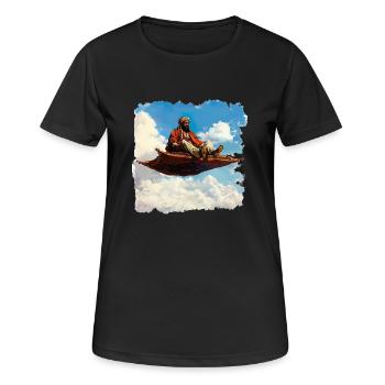 The flying carpet is a symbol of freedom - Women's Breathable T-Shirt - black - Front - AI Model Female 172 light (172cm)