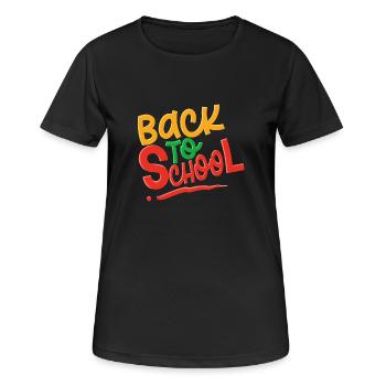 Retour à l’école - T-shirt respirant Femme - noir - Devant - AI Model Female 172 light (172cm)