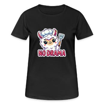 Pas de drame pour les chefs - T-shirt respirant Femme - noir - Devant - AI Model Female 172 light (172cm)