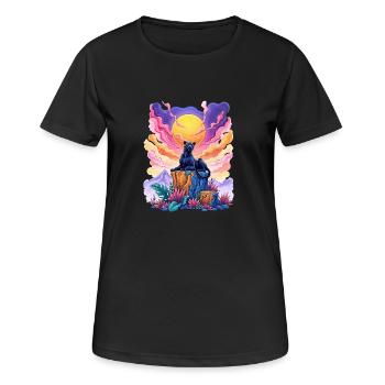 Panther au sommet - T-shirt respirant Femme - noir - Devant - AI Model Female 172 light (172cm)