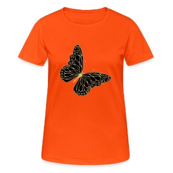 Butterfly - Women's Breathable T-Shirt - neon orange - Front - AI Model Female 172 dark (172cm)