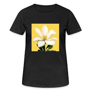 An Impressive White Flower - Women's Breathable T-Shirt - black - Front - AI Model Female 172 light (172cm)