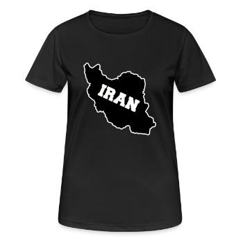 Iran - T-shirt respirant Femme - noir - Devant - AI Model Female 172 light (172cm)