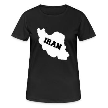 Iran - T-shirt respirant Femme - noir - Devant - AI Model Female 172 light (172cm)