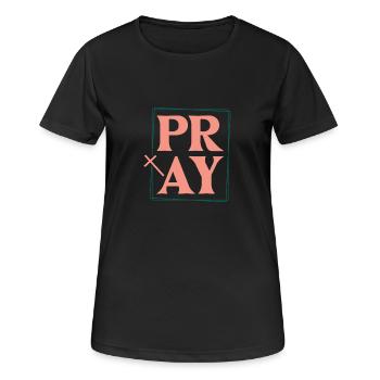 Bete - Frauen T-Shirt atmungsaktiv - Schwarz - Vorne - AI Model Female 172 light (172cm)