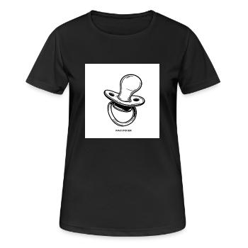 Baby on the way - cute pacifier - Women's Breathable T-Shirt - black - Front - AI Model Female 172 light (172cm)
