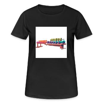 Hanteln - Frauen T-Shirt atmungsaktiv - Schwarz - Vorne - AI Model Female 172 light (172cm)